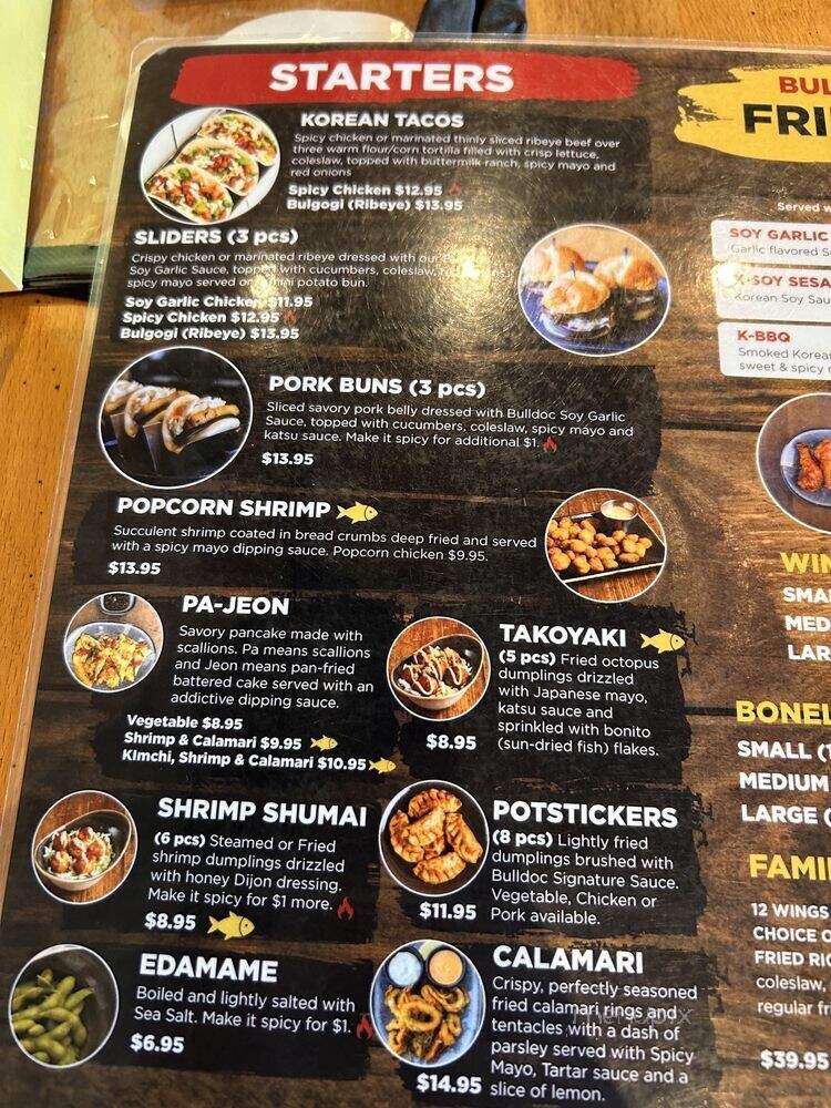 Bulldoc Korean Fusion - Fresno, CA menu_pic