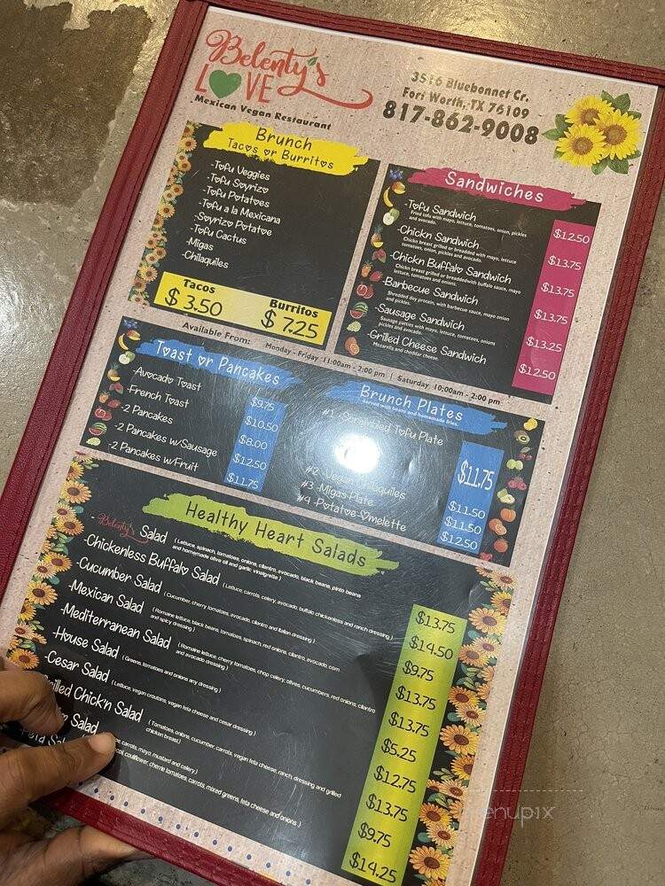Belenty's Love - Fort Worth, TX menu_pic