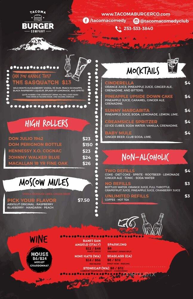 Tacoma Burger Company - Tacoma, WA menu_pic