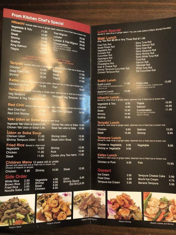 Tank's Sushi Bistro - Ponte Vedra, FL menu_pic