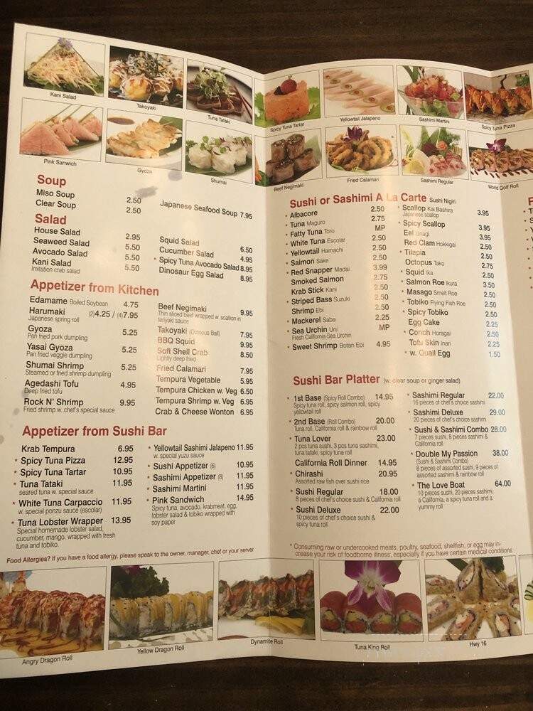 Tank's Sushi Bistro - Ponte Vedra, FL menu_pic