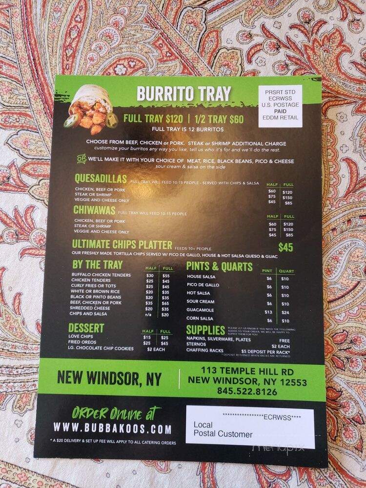 Bubbakoo's Burritos - New Windsor, NY