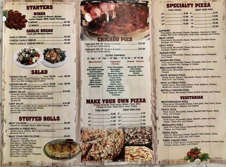Chicago Pizza and Pasta - Arlington, TX menu_pic