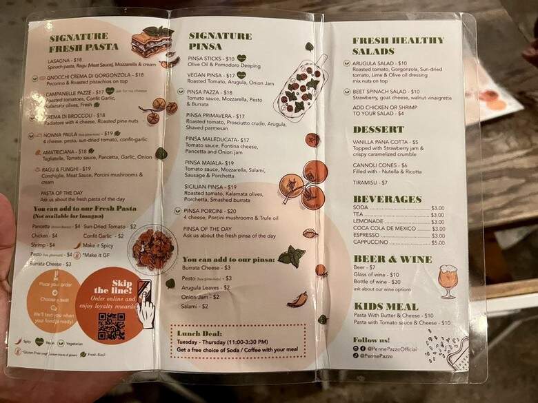 PennePazze - Nashville, TN menu_pic