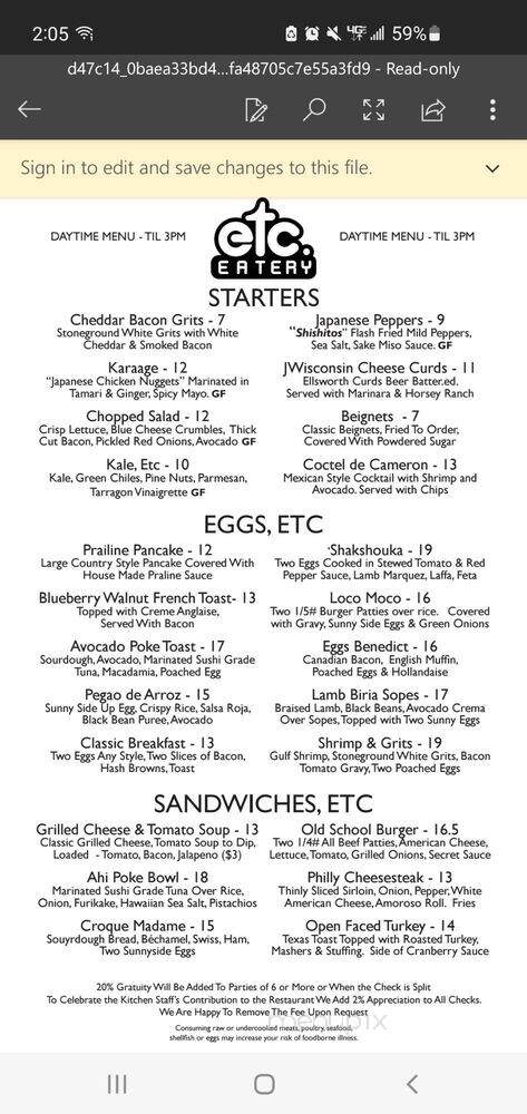 Etc. Eatery - Denver, CO