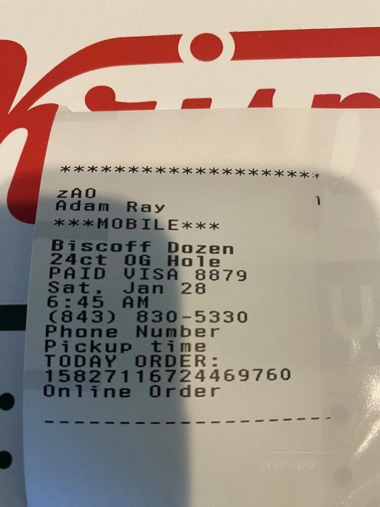 Krispy Kreme - Ladson, SC menu_pic