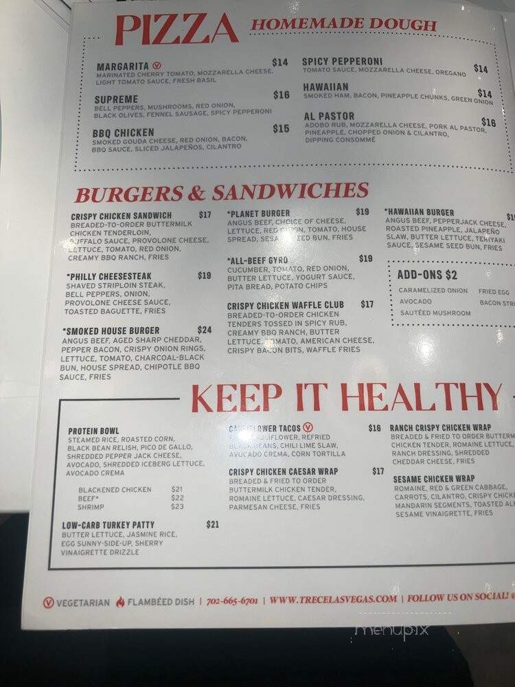 Trece Las Vegas - Las Vegas, NV menu_pic