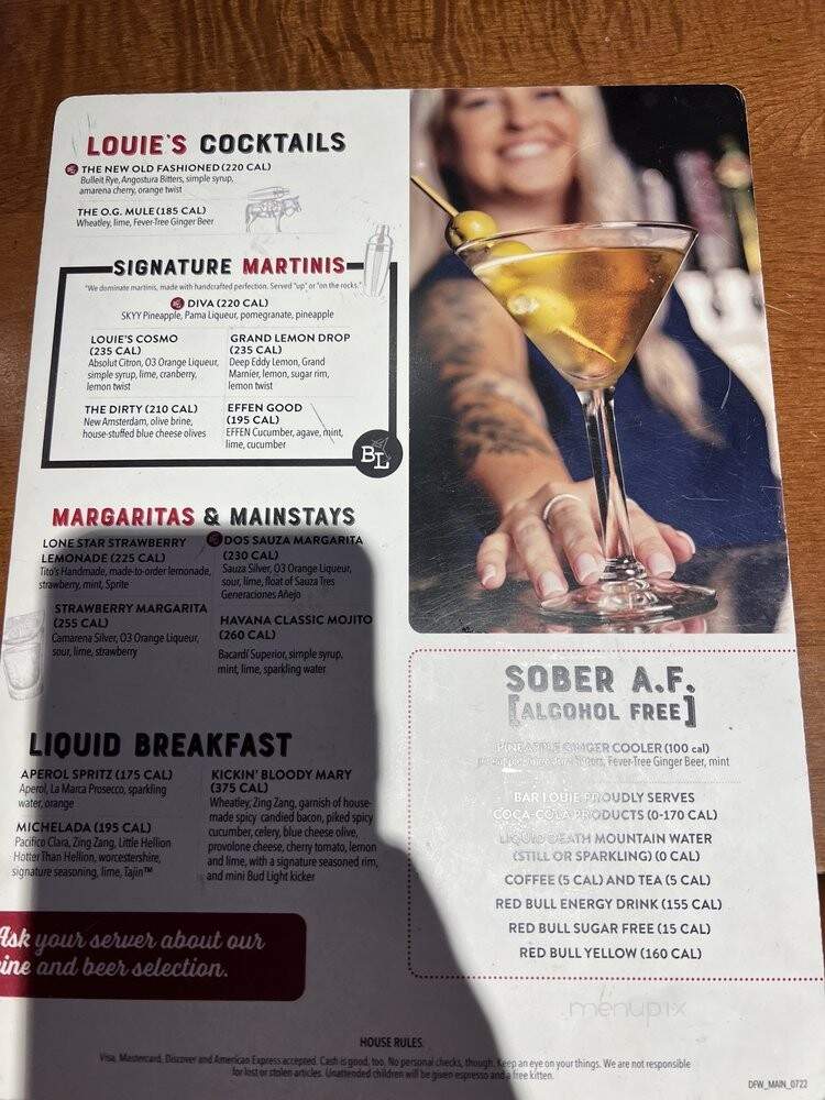 Bar Louie DFW Airport - Dallas, TX menu_pic