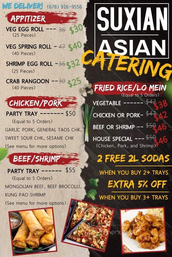 Suxian Asian Chinese Restaurant - Tucker, GA menu_pic