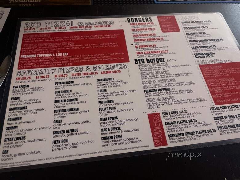 PVD Pizza - Providence, RI menu_pic
