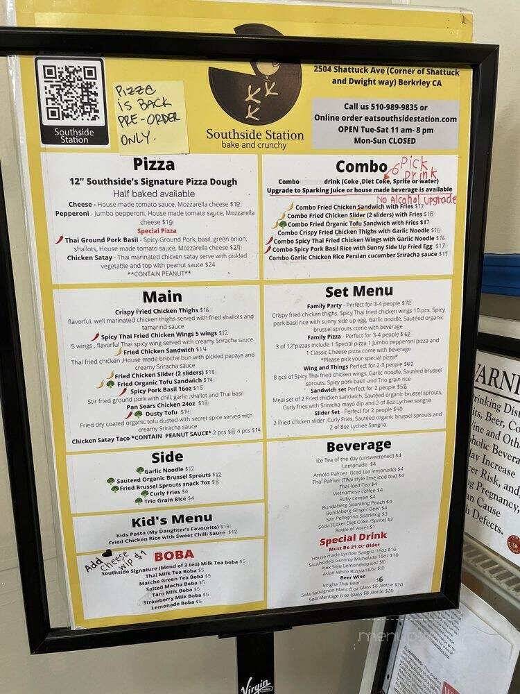 Southside Station - Berkeley, CA menu_pic