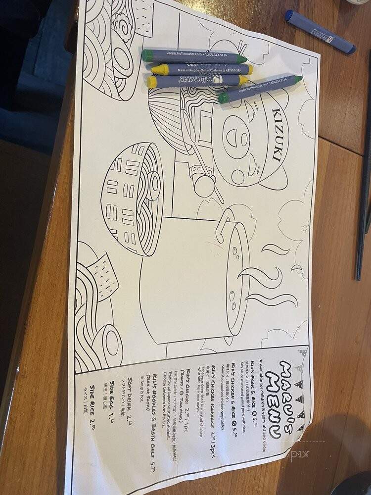 Kizuki Ramen & Izakaya - Renton, WA menu_pic