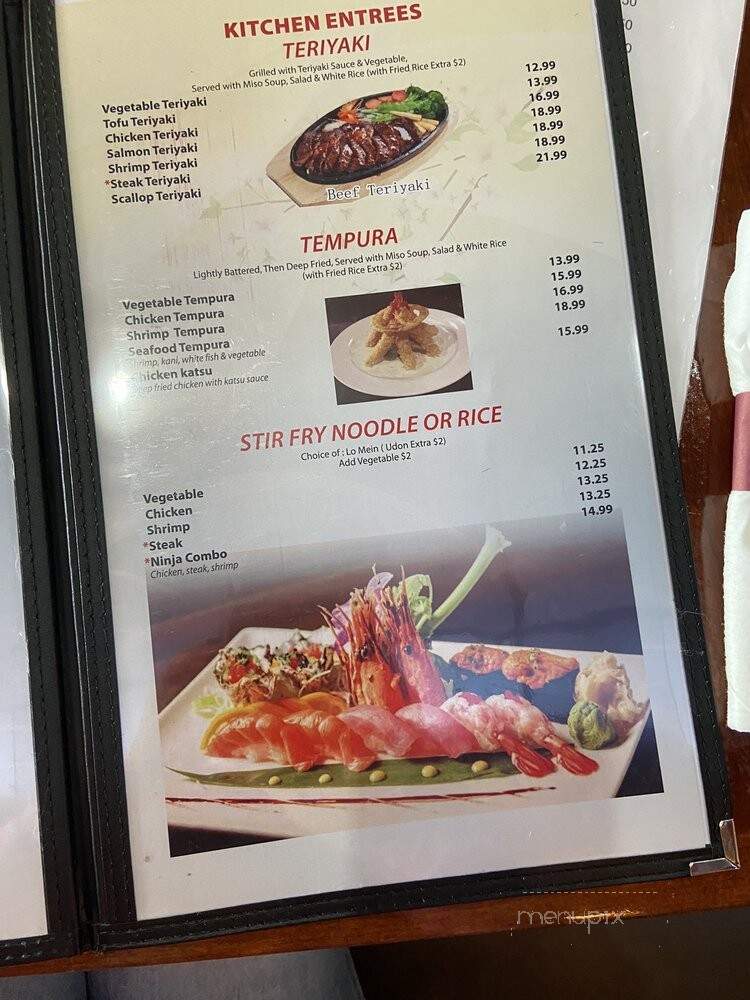 Ninja Sushi & Steak - Woodstock, GA menu_pic