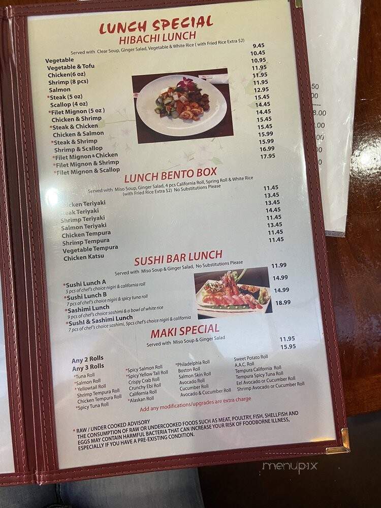 Ninja Sushi & Steak - Woodstock, GA menu_pic