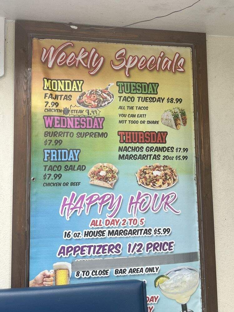 Hacienda Taqueria & Cantina - Lawrenceville, GA menu_pic