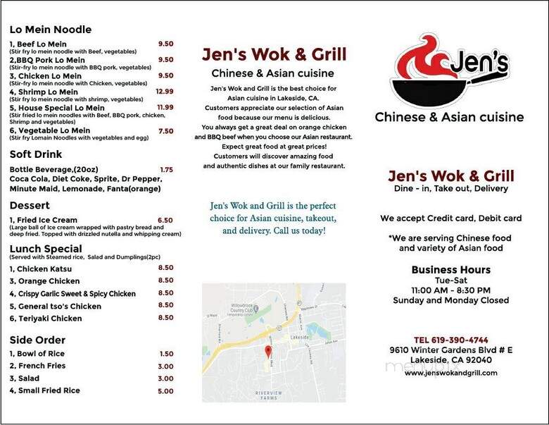 Jen's Wok and Grill - Lakeside, CA