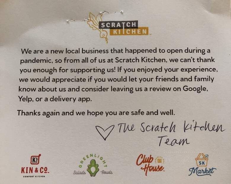 Scratch Kitchen - Boulder, CO menu_pic