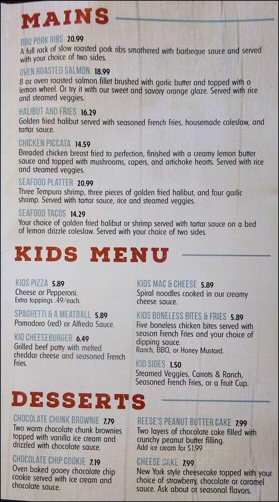 The Base Restaurant & Bar - Layton, UT menu_pic