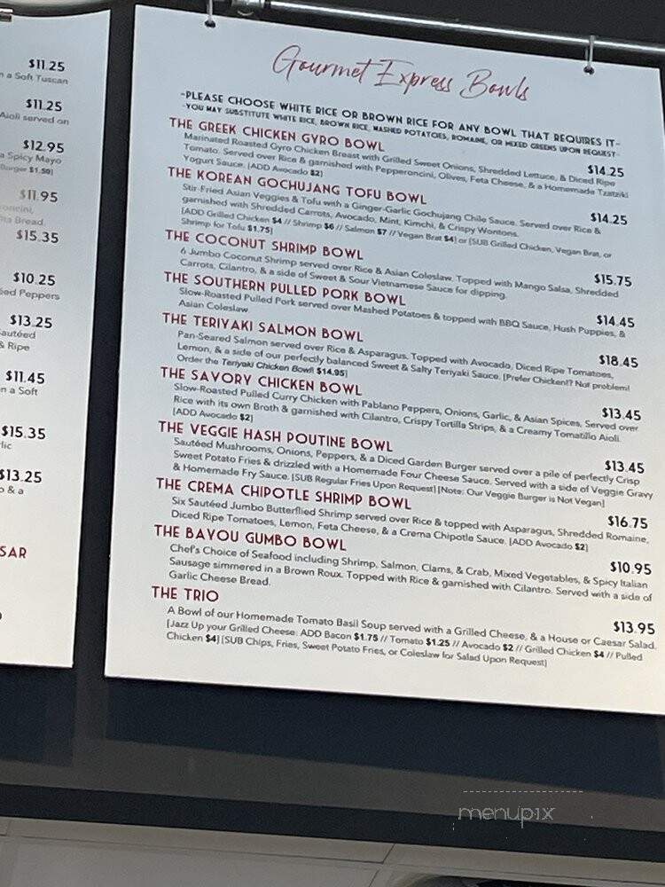 Sammy's Bistro Express - Park City, UT menu_pic