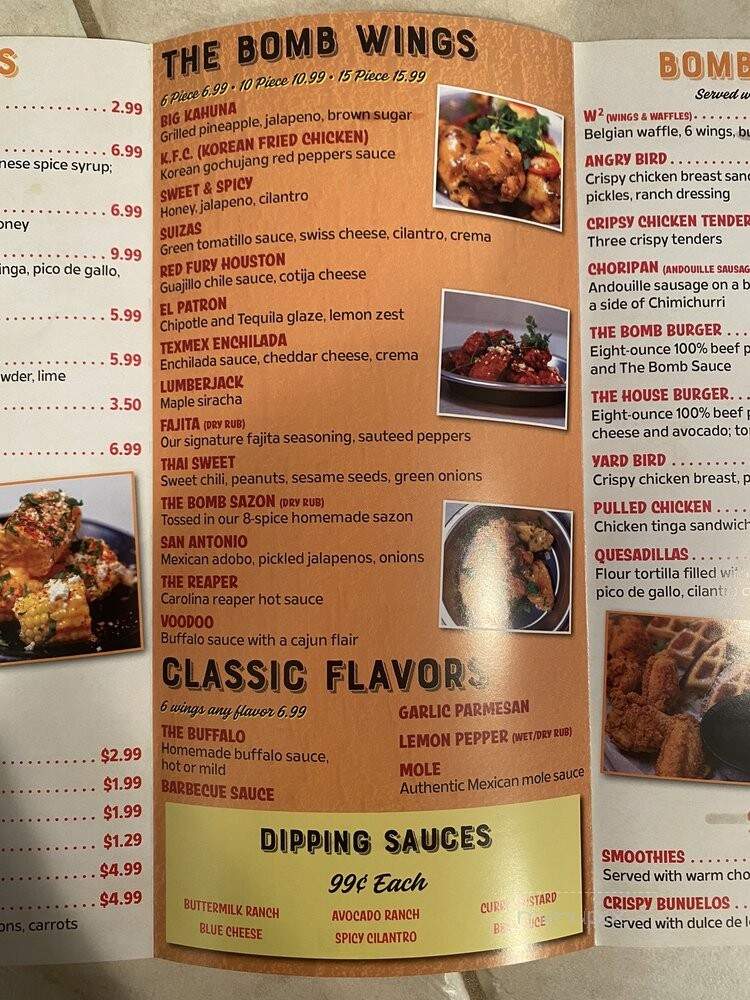 The Bomb Wings - Houston, TX menu_pic