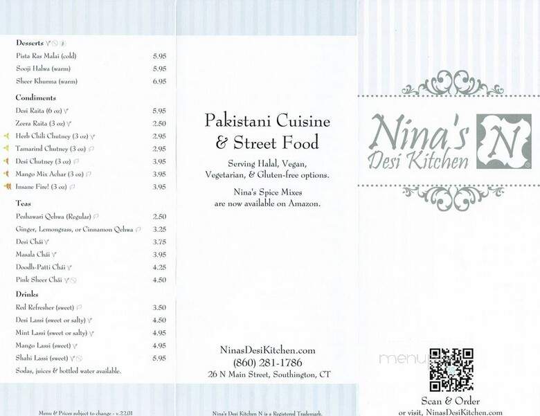 Nina's Desi Kitchen - Southington, CT