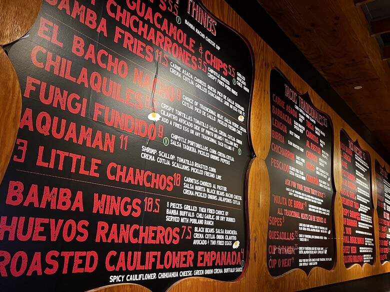 Taco Bamba - Arlington, VA menu_pic