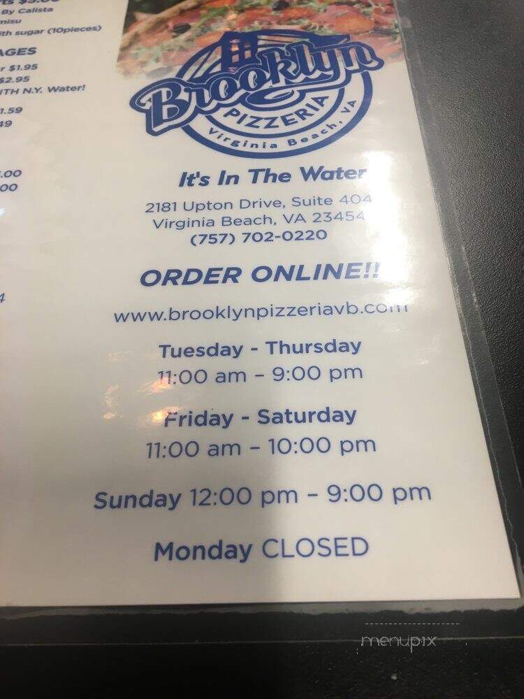 Brooklyn Pizzeria - Virginia Beach, VA