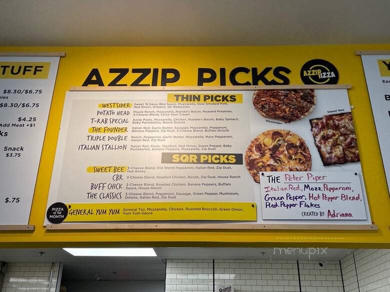 Azzip Pizza - Indianapolis, IN menu_pic