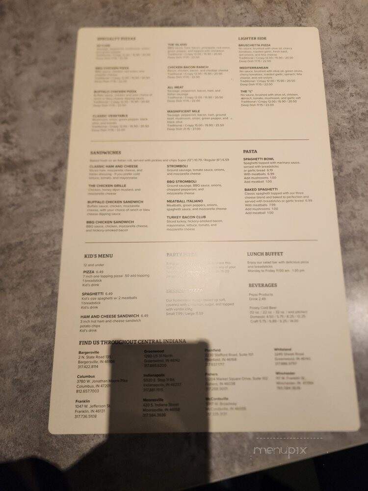 Chicago's Pizza - Fishers, IN menu_pic