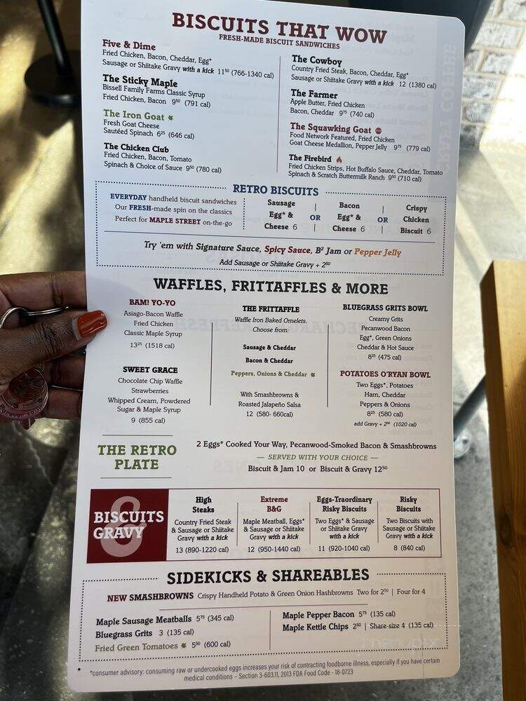 Maple Street Biscuit Company - Charlotte, NC menu_pic