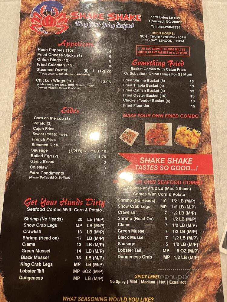 Shake Shake Seafood - Concord, NC