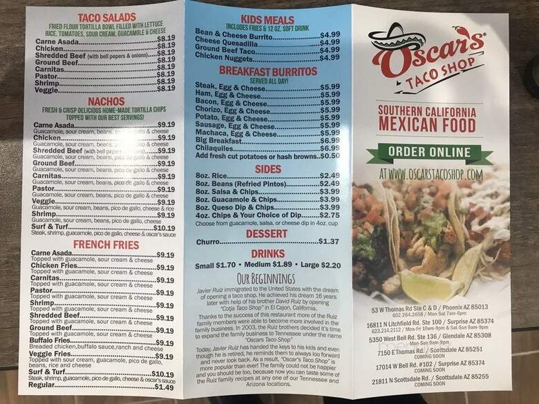 Oscar's Taco Shop - Surprise, AZ