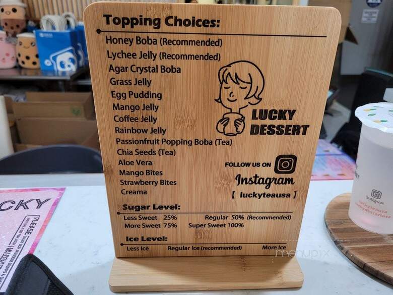 Lucky Dessert - Milpitas, CA menu_pic