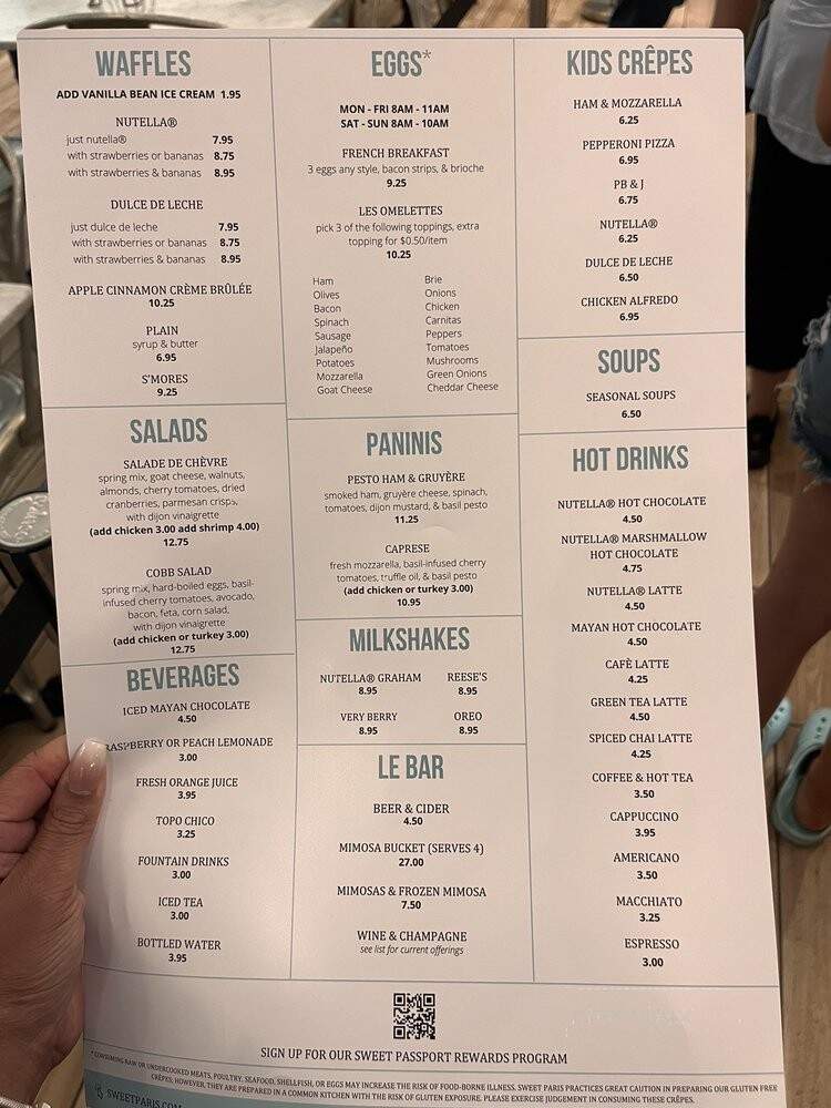 Sweet Paris Creperie & Cafe - Friendswood, TX menu_pic