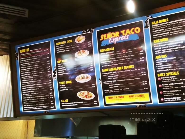Senor Taco Express - Scottsdale, AZ menu_pic