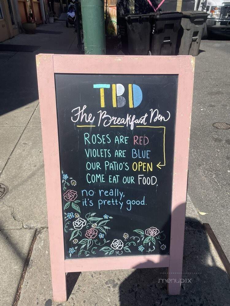 The Breakfast Den - Philadelphia, PA menu_pic