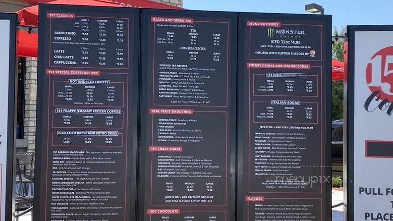 151 Coffee - Roanoke, TX menu_pic