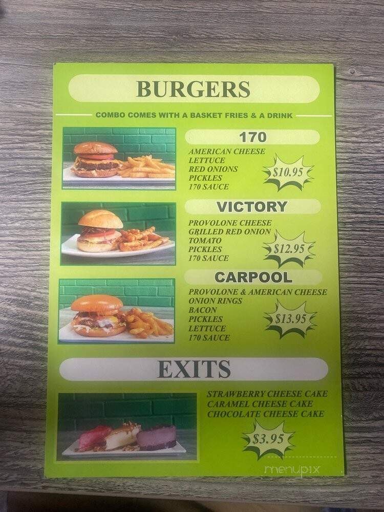 170 Burger - Los Angeles, CA menu_pic