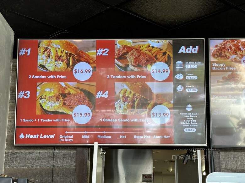 Stark's Hot Chicken - Los Angeles, CA menu_pic