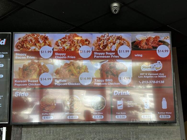 Stark's Hot Chicken - Los Angeles, CA menu_pic