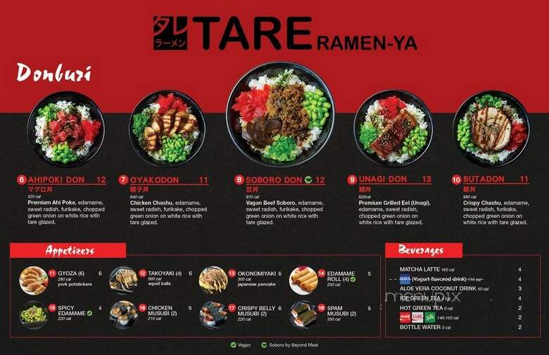 Tare Ramen Ya - Northridge, CA menu_pic