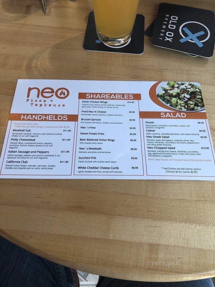 Neo Pizza & Taphouse - Columbia, MD menu_pic
