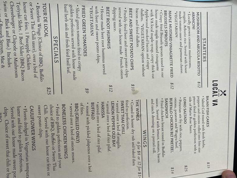 Local VA - Reston, VA menu_pic