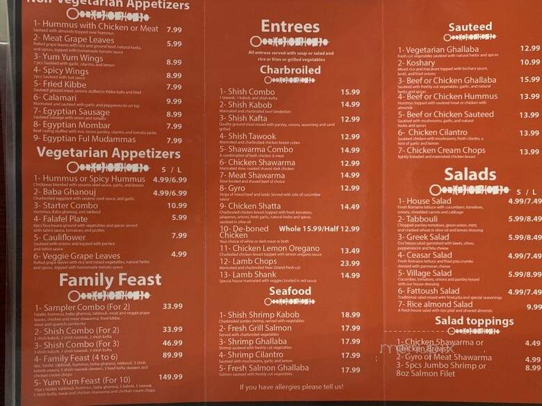 Yum Yum Kabob - North Richland Hills, TX menu_pic