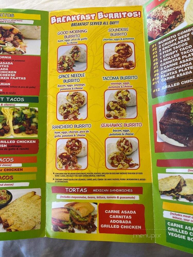 Aceituno's Mexican Food - Bremerton, WA menu_pic
