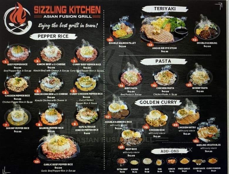 Sizzling Kitchen - Rancho Cucamonga, CA menu_pic