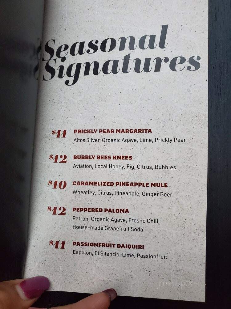 Bitters End - Louisville, KY menu_pic