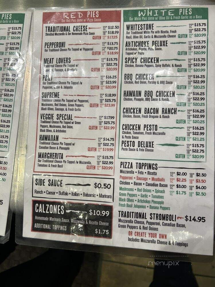 Massachusetts Mike's Pizzeria - San Diego, CA menu_pic