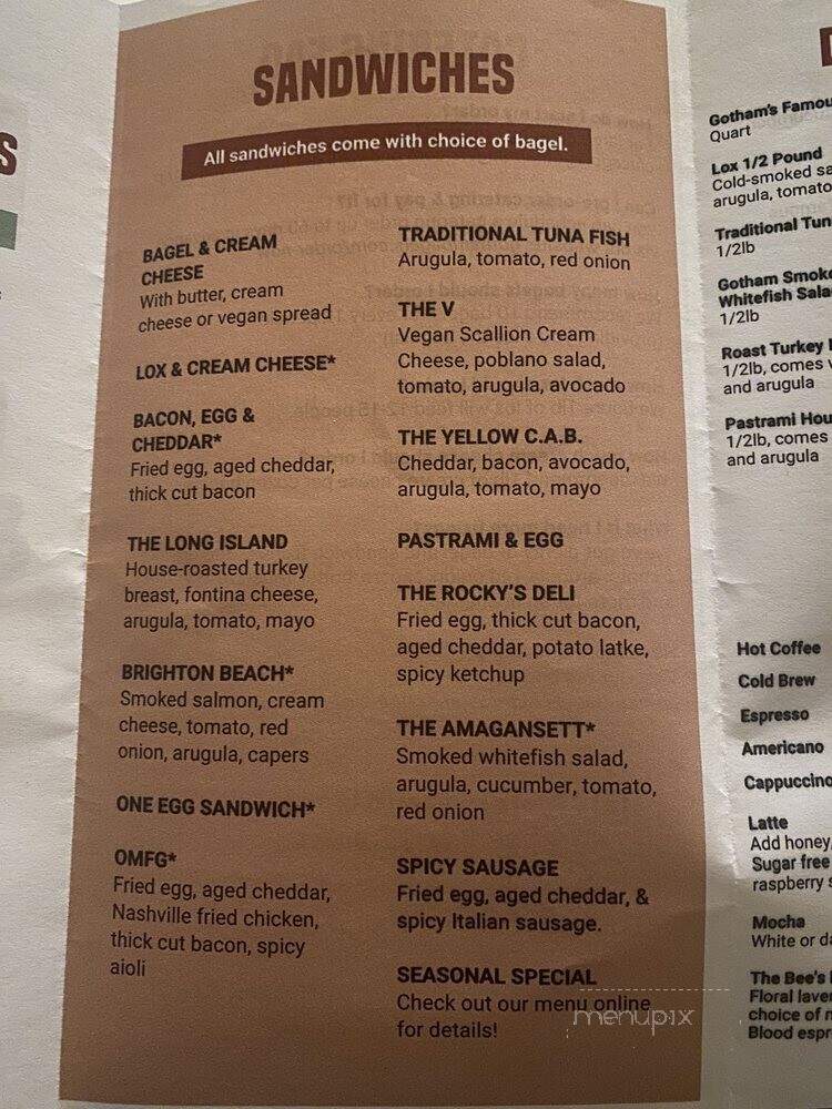 Gotham Bagels - Chicago, IL menu_pic