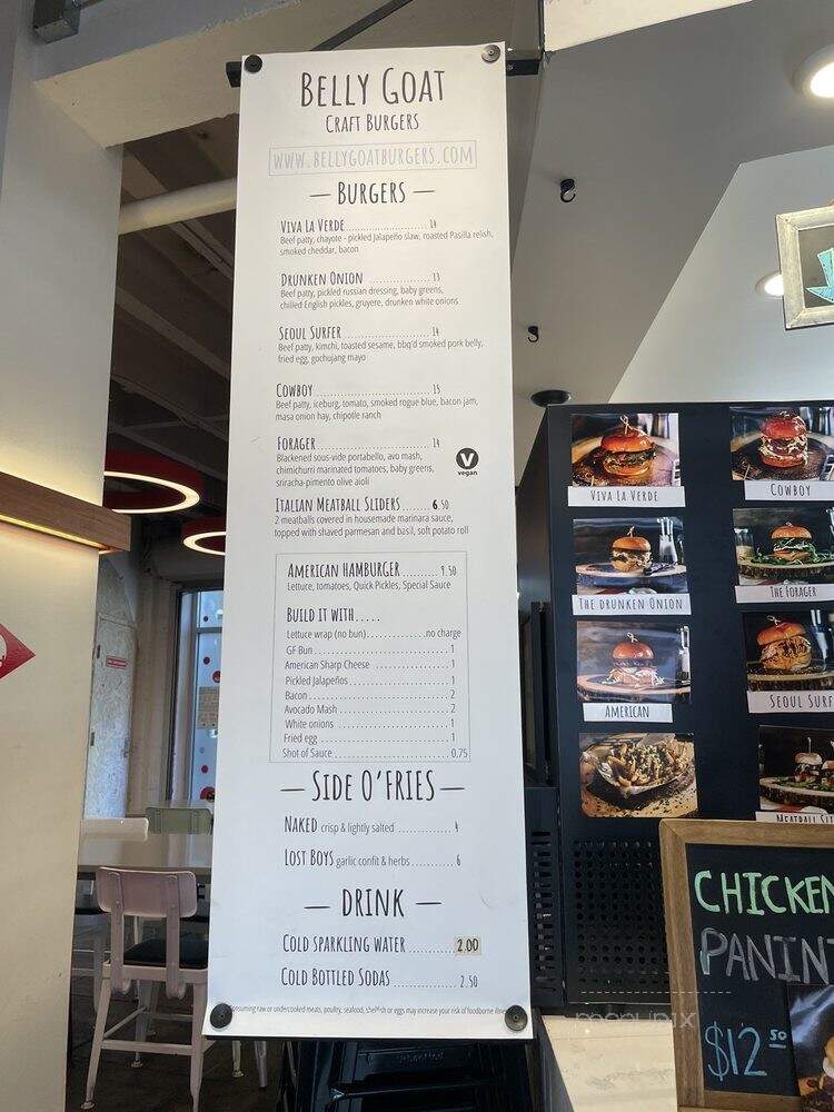 Belly Goat Beef Burgers - Santa Cruz, CA menu_pic